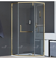 Душевой уголок RGW Hotel HO-084-G 100х100 350608400-16 профиль Золото стекло прозрачное
