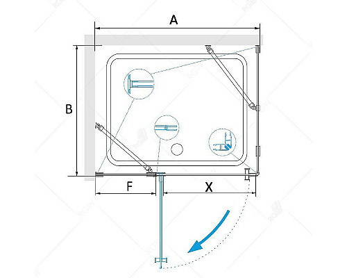 Заказать Душевой уголок RGW Hotel HO-044 120х100 350604402-11 профиль Хром стекло прозрачное в магазине сантехники Santeh-Crystal.ru
