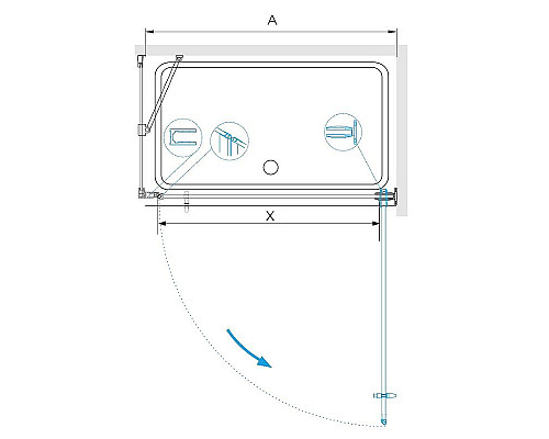 Приобрести Душевой уголок RGW Hotel HO-045 70х90 350604579-011 профиль Хром стекло прозрачное в магазине сантехники Santeh-Crystal.ru