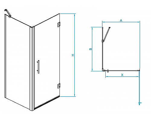 Приобрести Душевой уголок RGW Hotel HO-045 80х70 350604587-011 профиль Хром стекло прозрачное в магазине сантехники Santeh-Crystal.ru