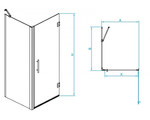 Приобрести Душевой уголок RGW Hotel HO-045B 60х80 350604568-014 профиль Черный стекло прозрачное в магазине сантехники Santeh-Crystal.ru