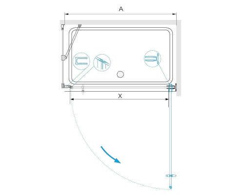 Приобрести Душевой уголок RGW Hotel HO-045B 60х80 350604568-014 профиль Черный стекло прозрачное в магазине сантехники Santeh-Crystal.ru
