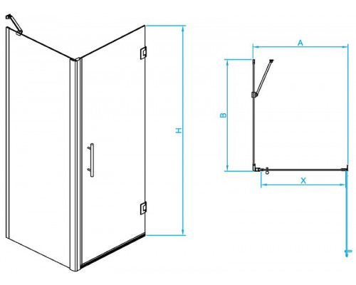 Приобрести Душевой уголок RGW Hotel HO-045-1B 70х90 3506045179-014 профиль Черный стекло прозрачное в магазине сантехники Santeh-Crystal.ru