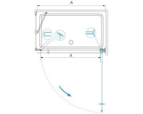 Заказать Душевой уголок RGW Hotel HO-045-1B 80х100 3506045180-014 профиль Черный стекло прозрачное в магазине сантехники Santeh-Crystal.ru