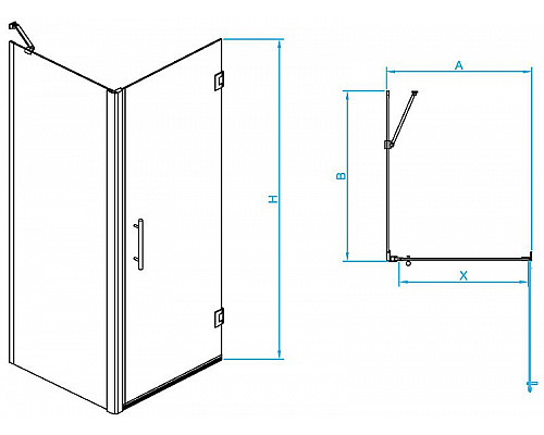 Приобрести Душевой уголок RGW Hotel HO-045-1B 60х100 3506045160-014 профиль Черный стекло прозрачное в магазине сантехники Santeh-Crystal.ru