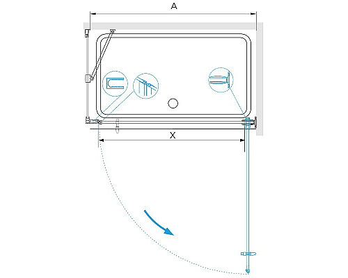 Приобрести Душевой уголок RGW Hotel HO-045-1B 60х100 3506045160-014 профиль Черный стекло прозрачное в магазине сантехники Santeh-Crystal.ru