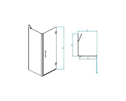 Приобрести Душевой уголок RGW Hotel HO-045-1 70x80 3506045178-011 профиль Хром стекло прозрачное в магазине сантехники Santeh-Crystal.ru