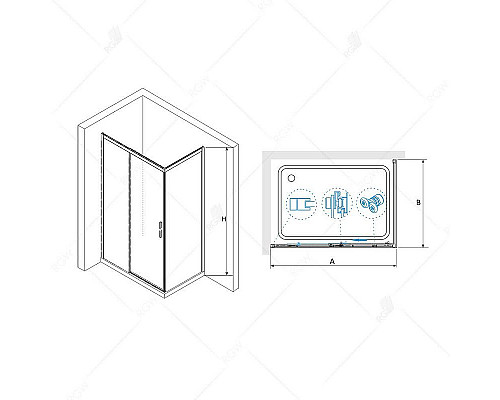 Приобрести Душевой уголок RGW Leipzig LE-41B 180х80 34124188-014 профиль Черный стекло прозрачное в магазине сантехники Santeh-Crystal.ru