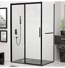 Душевой уголок RGW Leipzig LE-41-1B 180х100 341241180-014 профиль Черный стекло прозрачное