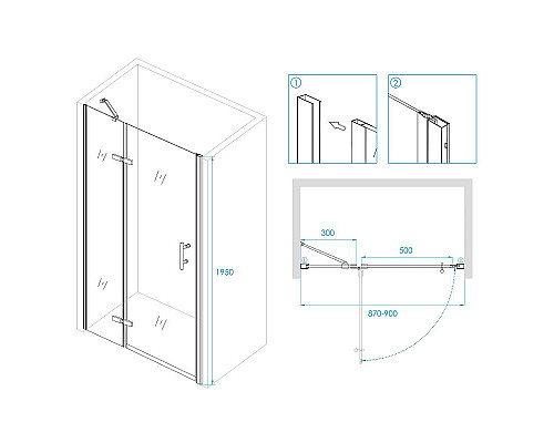 Santeh-Crystal.ru: Душевая дверь RGW Passage PA-07B L 90 41080709-84L профиль Черный стекло прозрачное Заказать Душевая дверь RGW Passage PA-07B L 90 41080709-84L профиль Черный стекло прозрачное в магазине сантехники Santeh-Crystal.ru