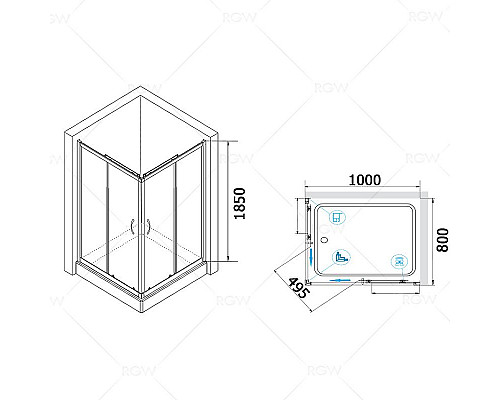Santeh-Crystal.ru: Душевой уголок RGW Passage PA-146 100х80 020814680-11 профиль Хром стекло прозрачное Купить Душевой уголок RGW Passage PA-146 100х80 020814680-11 профиль Хром стекло прозрачное в магазине сантехники Santeh-Crystal.ru