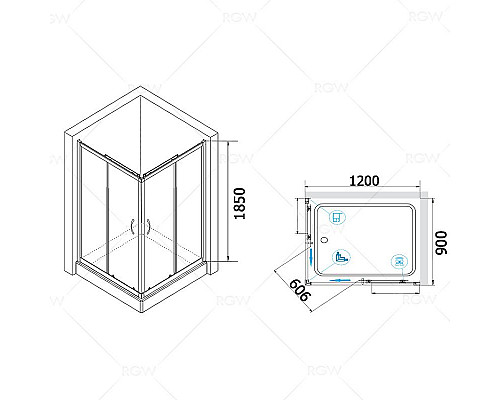 Santeh-Crystal.ru: Душевой уголок RGW Passage PA-146 120х90 020814692-11 профиль Хром стекло прозрачное Купить Душевой уголок RGW Passage PA-146 120х90 020814692-11 профиль Хром стекло прозрачное в магазине сантехники Santeh-Crystal.ru
