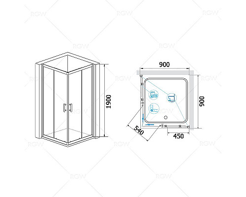 Santeh-Crystal.ru: Душевой уголок RGW Passage PA-31 90х90 02083100-11 профиль Хром стекло прозрачное Приобрести Душевой уголок RGW Passage PA-31 90х90 02083100-11 профиль Хром стекло прозрачное в магазине сантехники Santeh-Crystal.ru