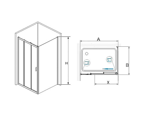 Заказать Душевой уголок RGW Passage PA-73 140х100 060873140-011 профиль Хром стекло прозрачное в магазине сантехники Santeh-Crystal.ru