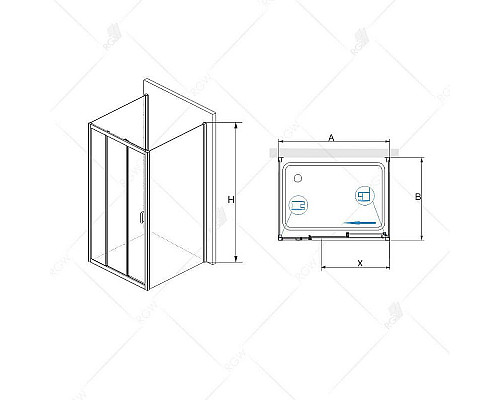 Купить Душевой уголок RGW Passage PA-73 150х90 060873159-011 профиль Хром стекло прозрачное в магазине сантехники Santeh-Crystal.ru