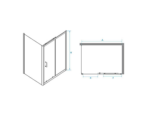 Купить Душевой уголок RGW Passage PA-74 180х70 410874187-11 профиль Хром стекло прозрачное в магазине сантехники Santeh-Crystal.ru