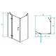 Купить Душевой уголок RGW Passage PA-77B L 100x80 41087708-084L профиль Черный стекло прозрачное в магазине сантехники Santeh-Crystal.ru