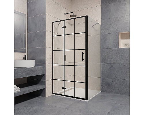 Заказать Душевой уголок RGW Passage PA-77B L 120x70 41087727-084L профиль Черный стекло прозрачное в магазине сантехники Santeh-Crystal.ru