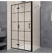 Душевой уголок RGW Passage PA-77B L 100x90 41087709-084L профиль Черный стекло прозрачное