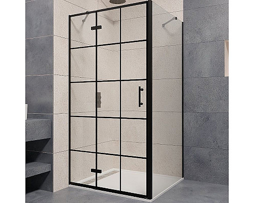 Купить Душевой уголок RGW Passage PA-77B L 90x70 41087797-084L профиль Черный стекло прозрачное в магазине сантехники Santeh-Crystal.ru