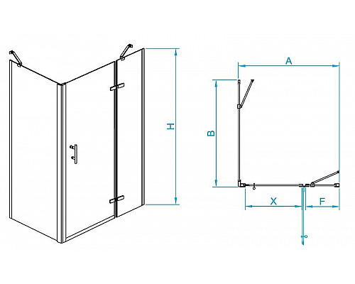 Заказать Душевой уголок RGW Passage PA-77B R 120x70 41087727-084R профиль Черный стекло прозрачное в магазине сантехники Santeh-Crystal.ru