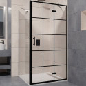 Душевой уголок RGW Passage PA-77B R 100x100 41087700-084R профиль Черный стекло прозрачное
