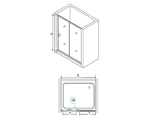 Заказать Душевая дверь RGW Passage PA-016B 120 350801612-24 профиль Черный стекло матовое-сатинат в магазине сантехники Santeh-Crystal.ru