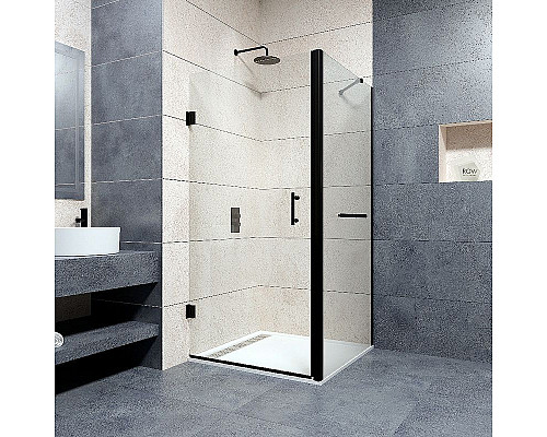Купить Душевой уголок RGW Passage PA-36-1B 70x80 410836178-014 профиль Черный стекло прозрачное в магазине сантехники Santeh-Crystal.ru