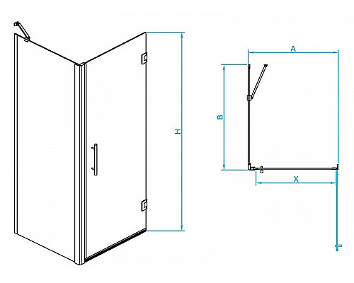Заказать Душевой уголок RGW Passage PA-36-1B 80x80 410836188-014 профиль Черный стекло прозрачное в магазине сантехники Santeh-Crystal.ru