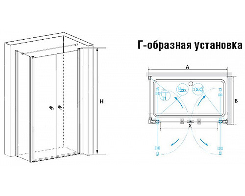 Купить Душевой уголок RGW Passage PA-47 100x80 04084708-011 профиль Хром стекло прозрачное в магазине сантехники Santeh-Crystal.ru