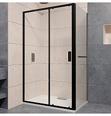 Душевой уголок RGW Passage PA-76-1B 130x80 350876138-14 профиль Черный стекло прозрачное