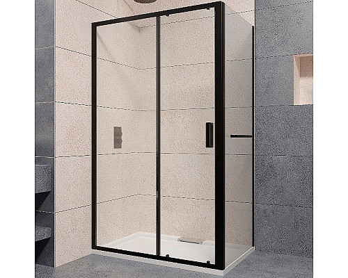 Купить Душевой уголок RGW Passage PA-76-1B 170x80 350876178-14 профиль Черный стекло прозрачное в магазине сантехники Santeh-Crystal.ru