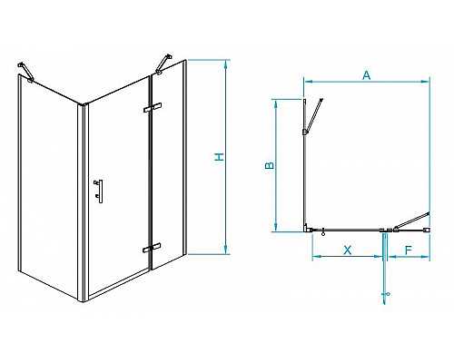 Купить Душевой уголок RGW Passage PA-77-1B R 120x90 410877129-084R профиль Черный стекло прозрачное в магазине сантехники Santeh-Crystal.ru