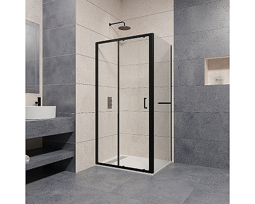 Купить Душевой уголок RGW Passage PA-74-1B 150x80 4108741158-14 профиль Черный стекло прозрачное в магазине сантехники Santeh-Crystal.ru