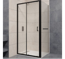 Душевой уголок RGW Passage PA-74-1B 100x100 4108741100-14 профиль Черный стекло прозрачное