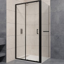 Душевой уголок RGW Passage PA-74-1B 110x80 4108741118-14 профиль Черный стекло прозрачное