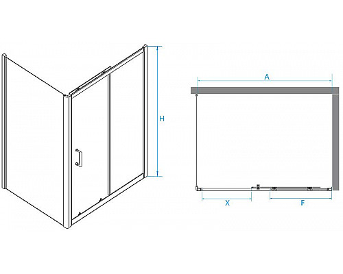 Заказать Душевой уголок RGW Passage PA-74-1B 110x90 4108741119-14 профиль Черный стекло прозрачное в магазине сантехники Santeh-Crystal.ru