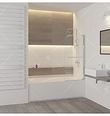 Шторка на ванну RGW Screens SC-02 100x150 профиль Хром стекло прозрачное