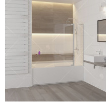 Шторка на ванну RGW Screens SC-03 110x150 профиль Хром стекло прозрачное