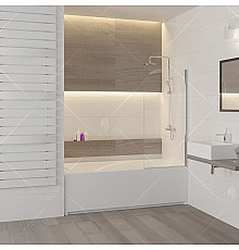 Шторка на ванну RGW Screens SC-05 80x150 профиль Хром стекло прозрачное