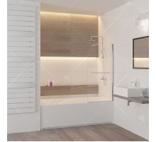 Шторка на ванну RGW Screens SC-06 80x150 профиль Хром стекло прозрачное