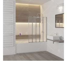 Шторка на ванну RGW Screens SC-22 120x150 профиль Хром стекло прозрачное