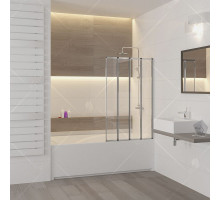 Шторка на ванну RGW Screens SC-23 100x150 профиль Хром стекло прозрачное