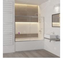 Шторка на ванну RGW Screens SC-42 150x150 профиль Хром стекло шиншилла