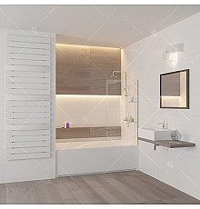 Шторка на ванну RGW Screens SC-53 80x150 профиль Хром стекло прозрачное