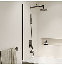 Шторка на ванну RGW Screens SC-056B 40x150 351105640-14 профиль Черный стекло прозрачное