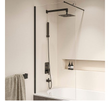 Шторка на ванну RGW Screens SC-050B 90х150 351105009-14 профиль Черный стекло прозрачное