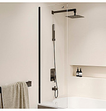 Шторка на ванну RGW Screens SC-056-8B 40х150 35110562840-14 профиль Черный стекло прозрачное