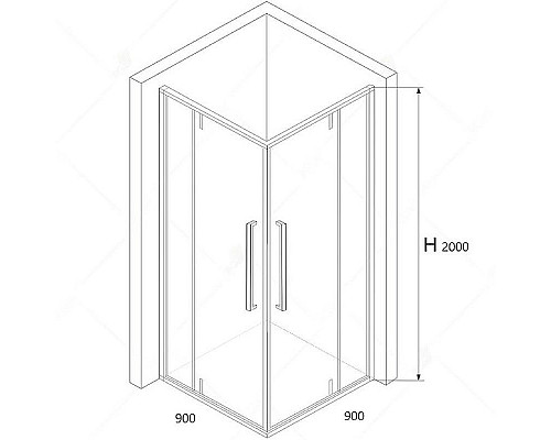Приобрести Душевой уголок RGW Stilvoll SV-33-B 90х90 06323399-14 профиль Черный стекло прозрачное в магазине сантехники Santeh-Crystal.ru