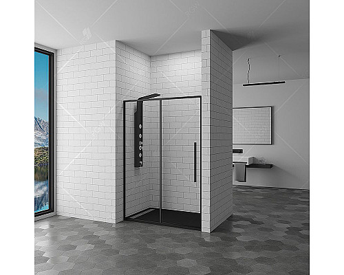 Заказать Душевая дверь RGW Stilvoll SV-12B 150 32321215-14 профиль Черный стекло прозрачное в магазине сантехники Santeh-Crystal.ru